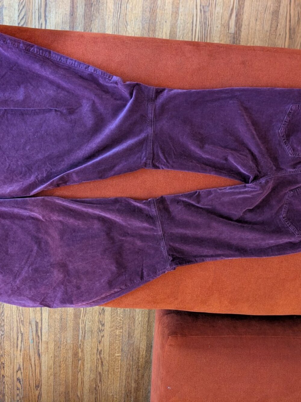 NWT Free People We The Free Velvet Flare Pants Wine Size 27 - Picture 4 of 8